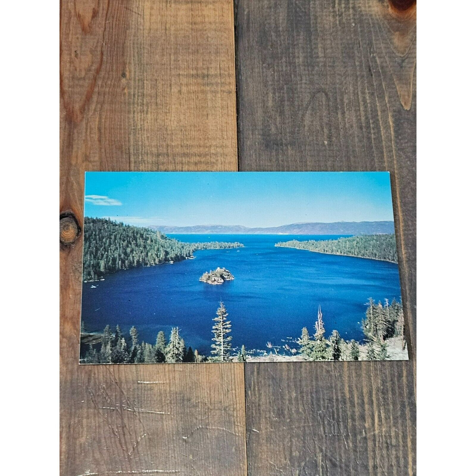 Emerald Bay Postcard Lake Tahoe Chrome Divided