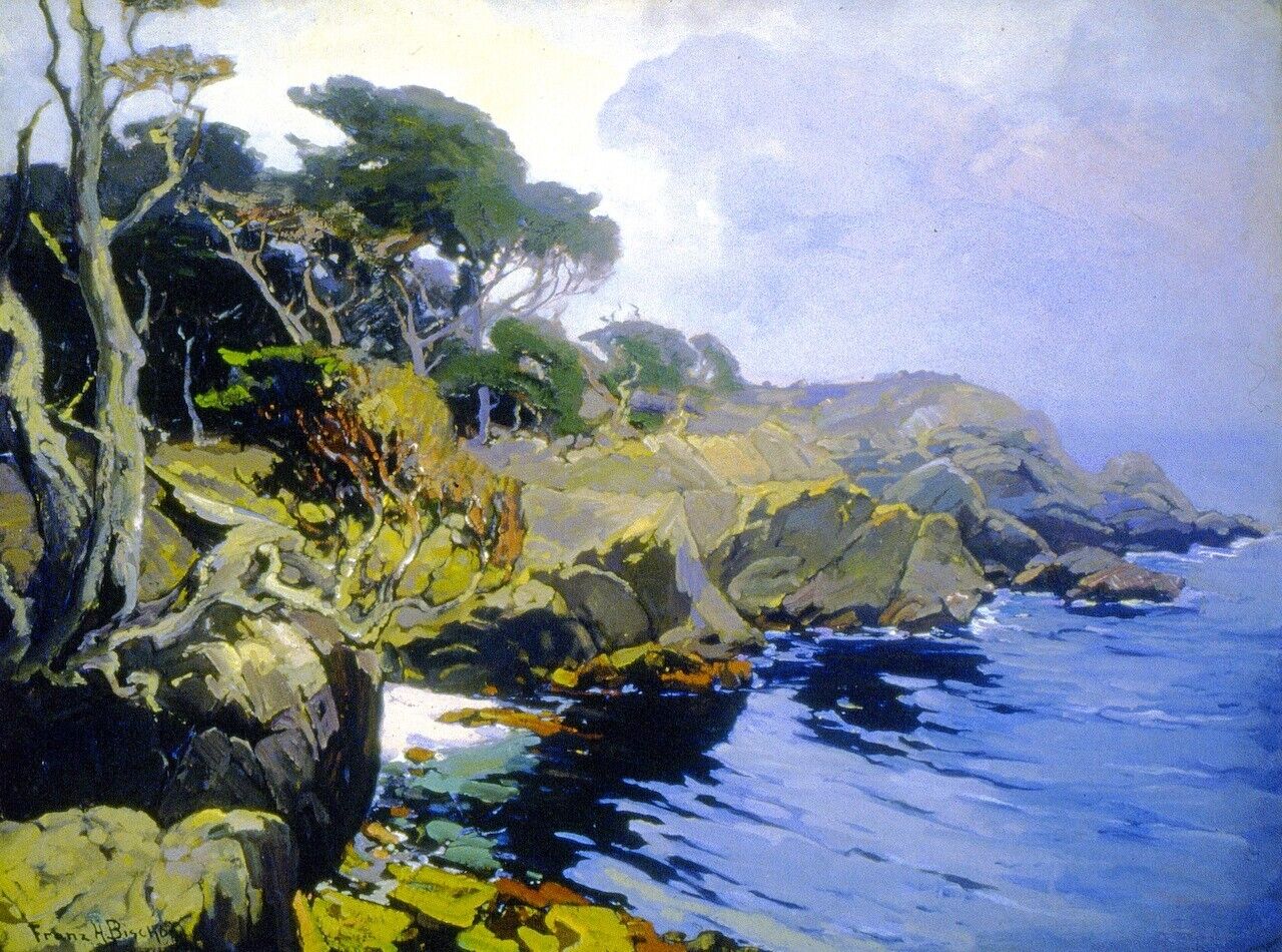 Art Oil painting Mist-Veiled-Days-Monterey-Franz-Bischoff-oil-painting art