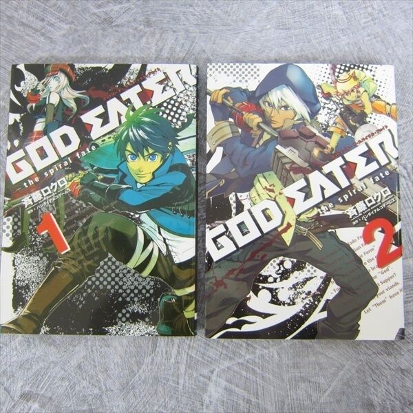 GOD EATER Spiral Fate Comic Compete Set 1&2 ROKURO SAITO PSP Fan Book Japan MW*