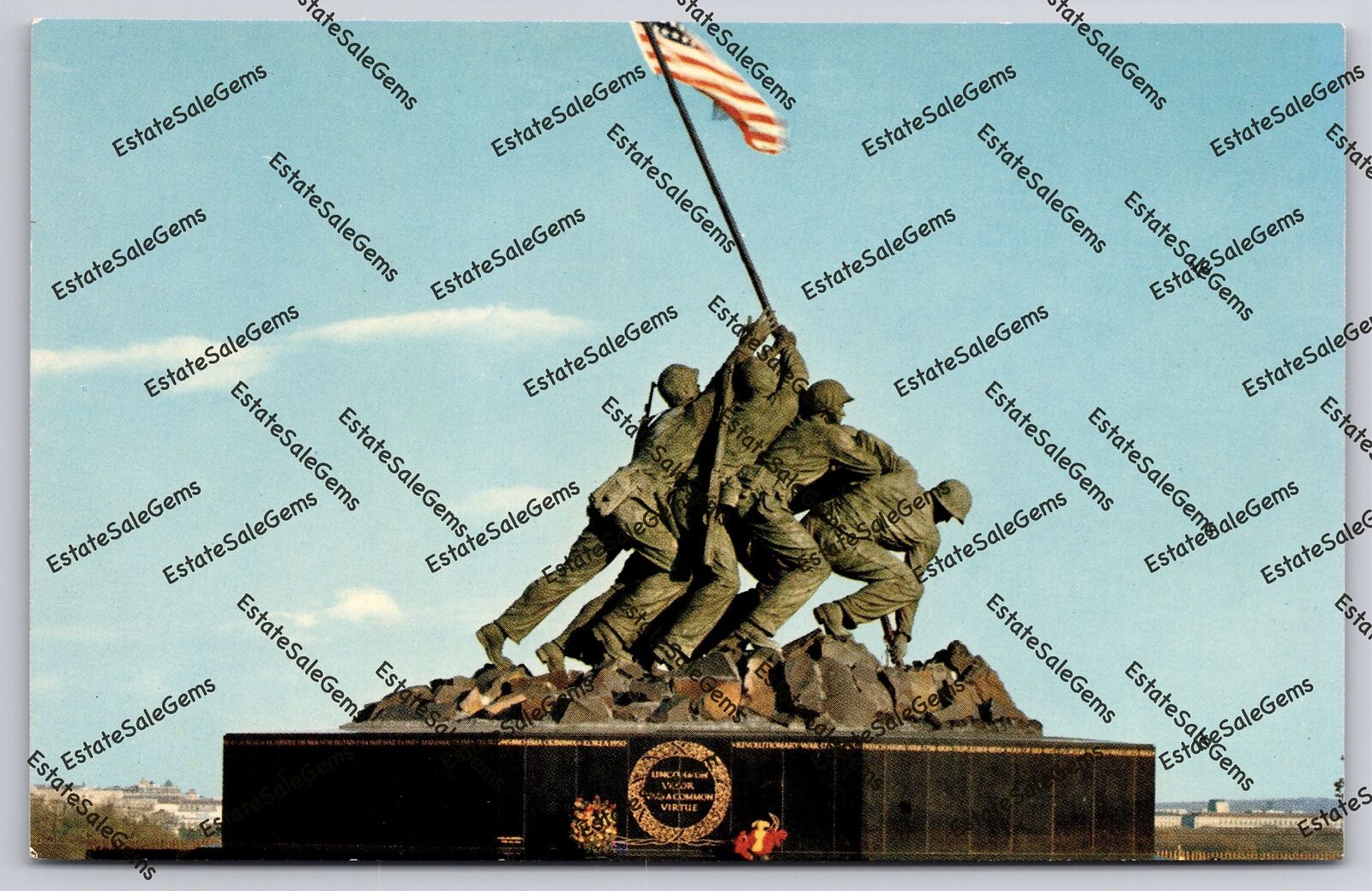 Vintage Postcard The Iwo Jima Statue Arlington National Cemetery Virginia WWII
