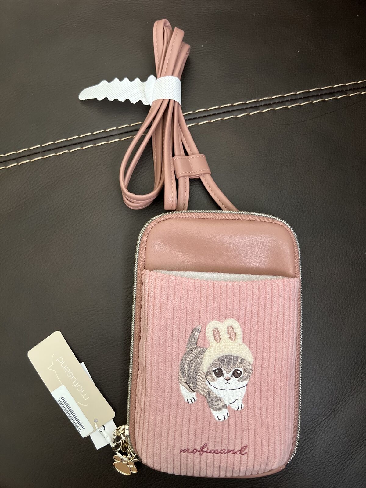 Mofusand Smartphone Shoulder Pouch Rabbit Embroidery Boa Series