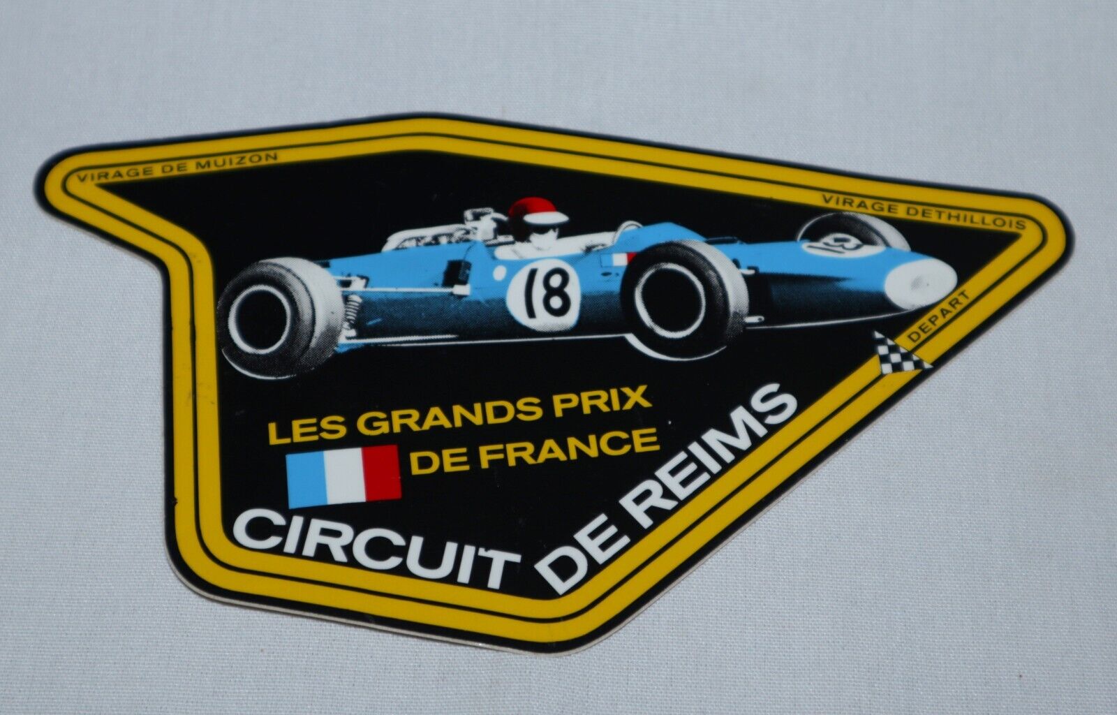 French Grand Prix | *Vintage* 1960s/70s Color Sticker Race Reims #18