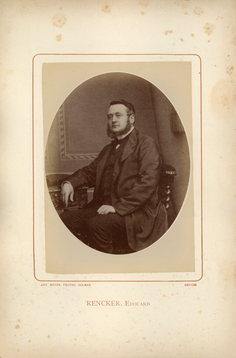 Ant. Meyer, Photog. Colmar, Marie-Antoine-Édouard Rencker (1827-1888), polished man