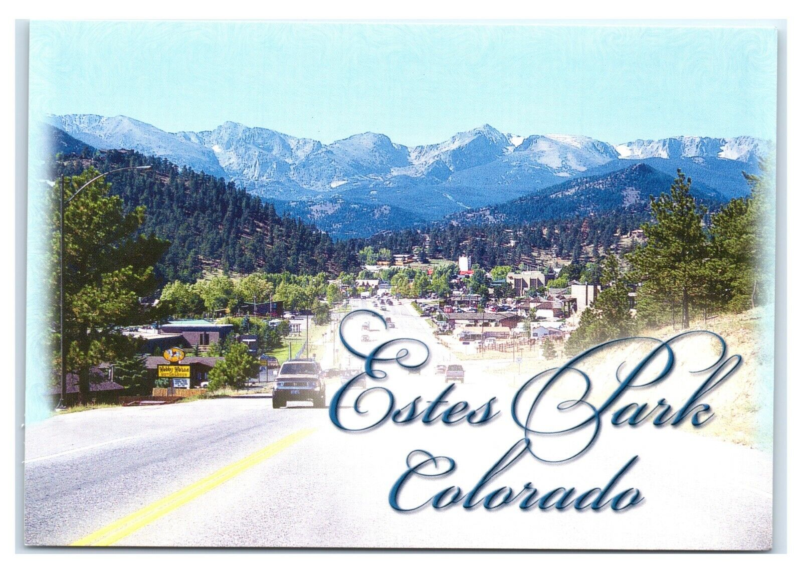 Postcard Entering Estes Park, Colorado CO M9