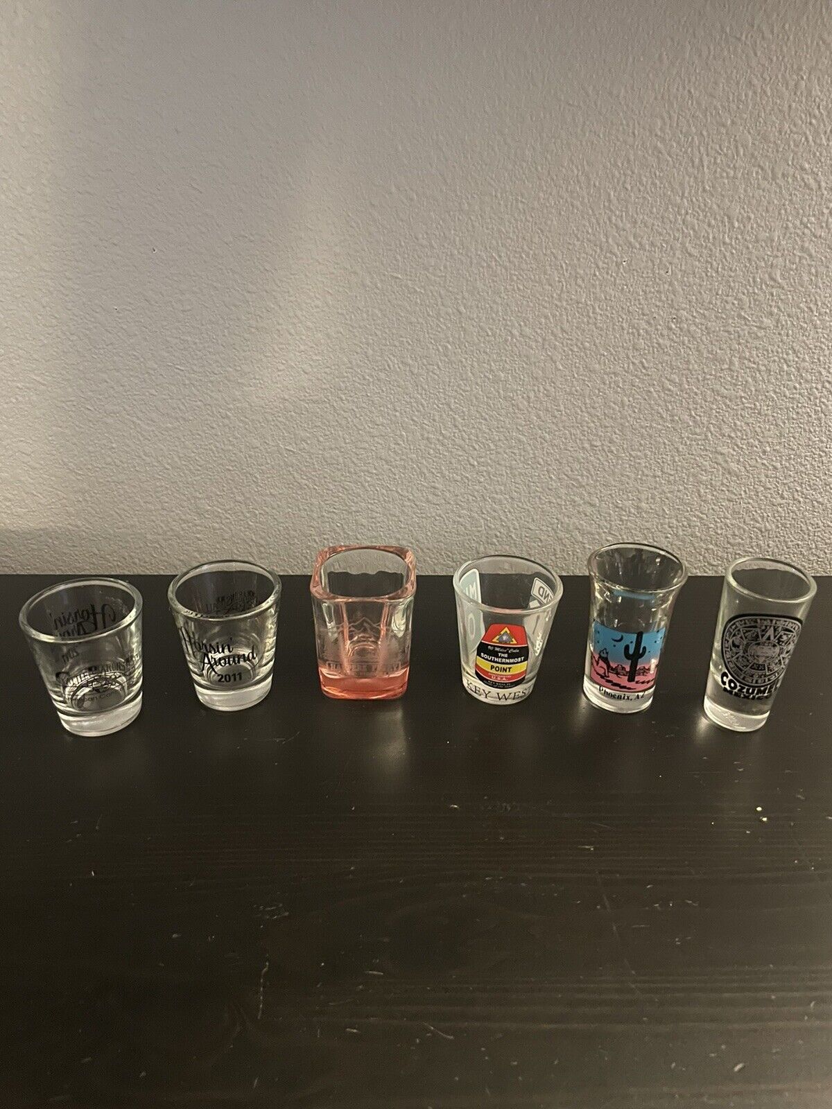 Lot of 6  Assorted Novelty  Shot Glasses Random Designs