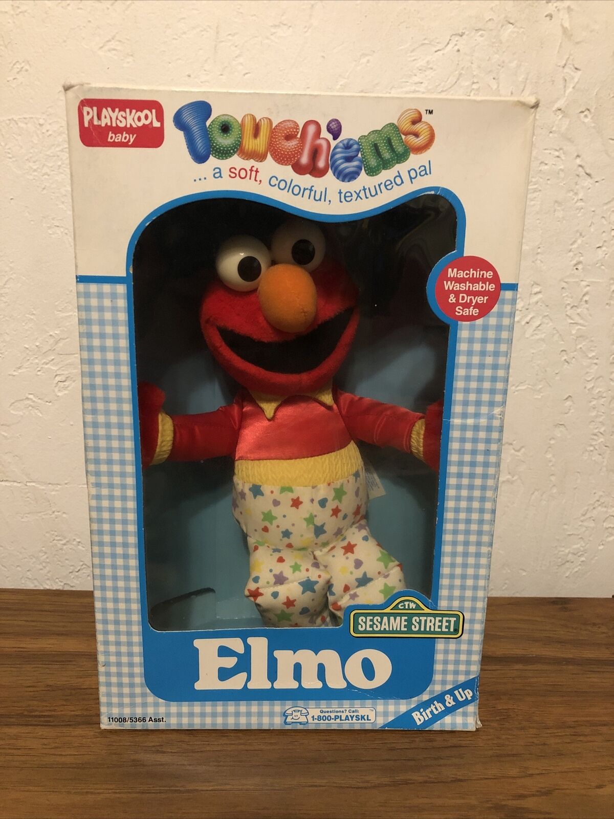 Vintage 1991 Hasbro Playskool Touch 'ems Baby Elmo Plush By Jim Henson