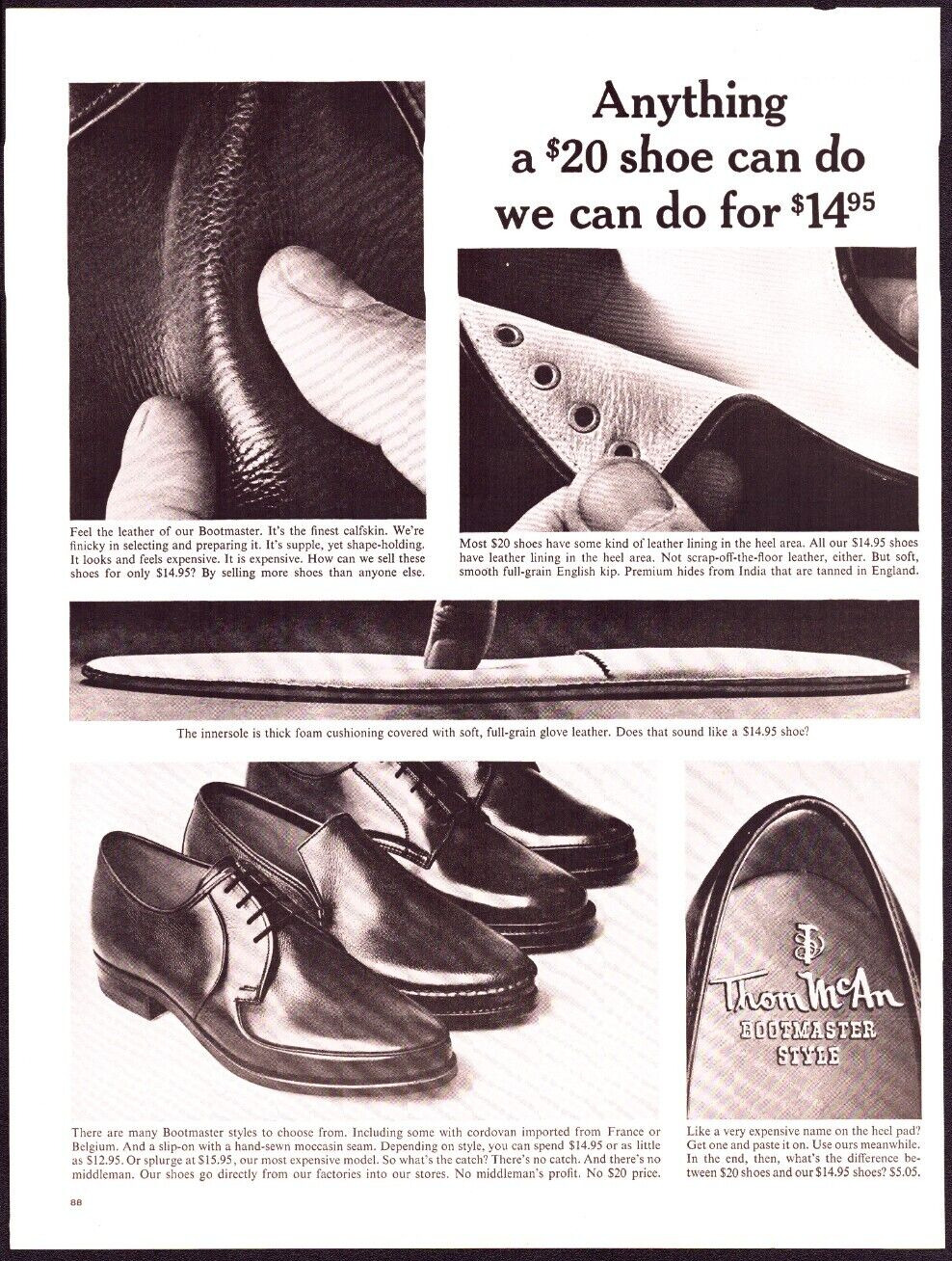 1963 Print Ad Thom McAn Shoes
