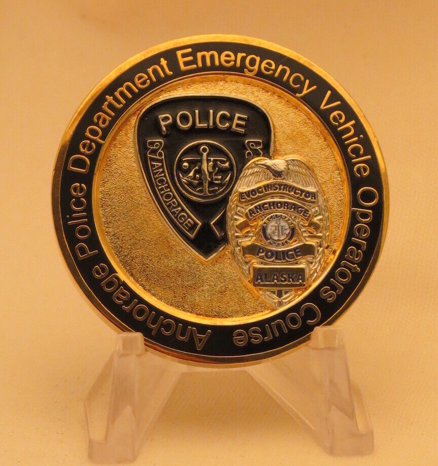 Anchorage Police Department Emergency Vehicle Operators Course Challenge coin 