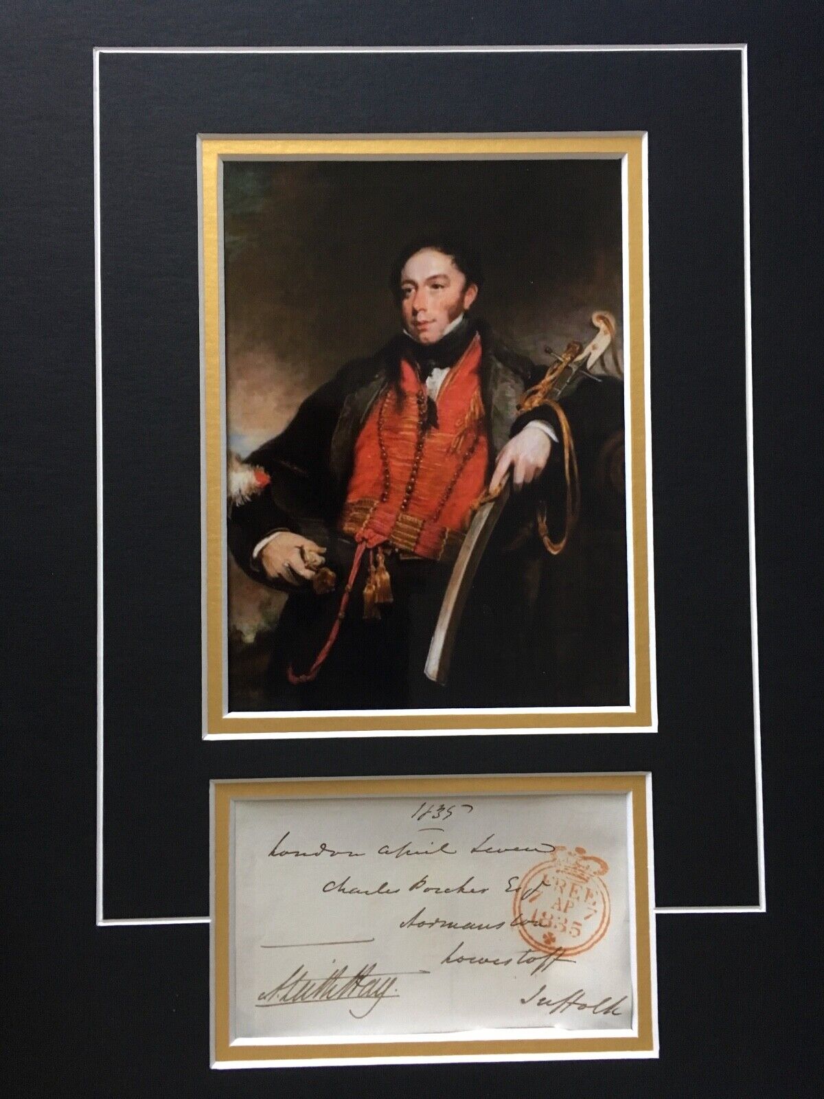 ANDREW LEITH HAY - SCOTTISH SOLDIER IN PENINSULAR WAR - SIGNED COLOUR DISPLAY
