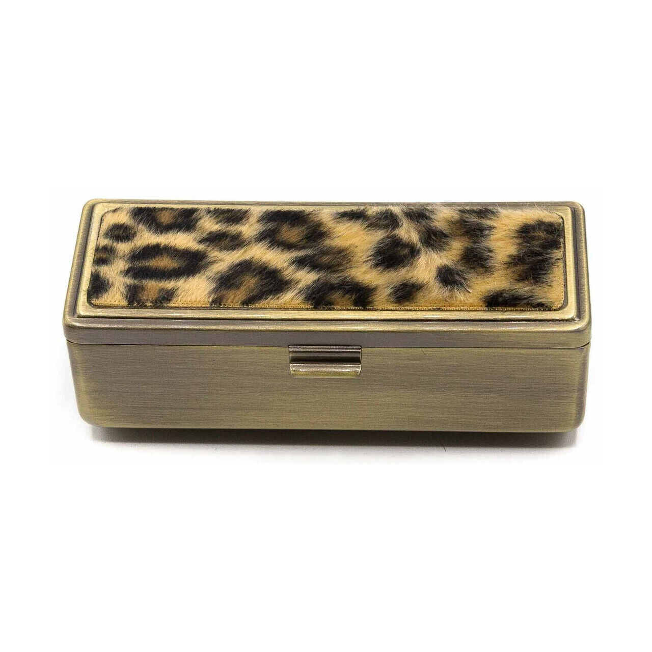 Leopard Print Boxed Travel Lipstick Case With Mirror