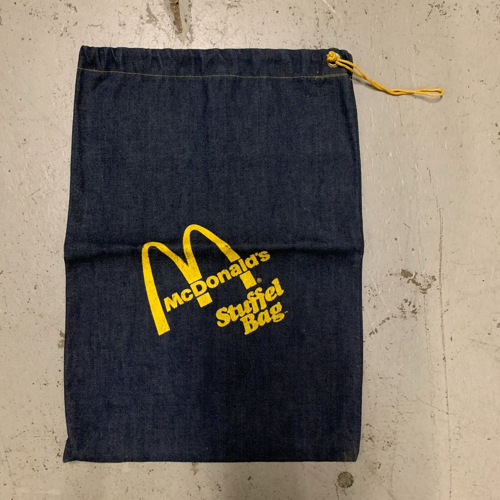 Vintage c.1970s McDonald\'s Advertising Denim STUFFEL BAG - Duffle Bag