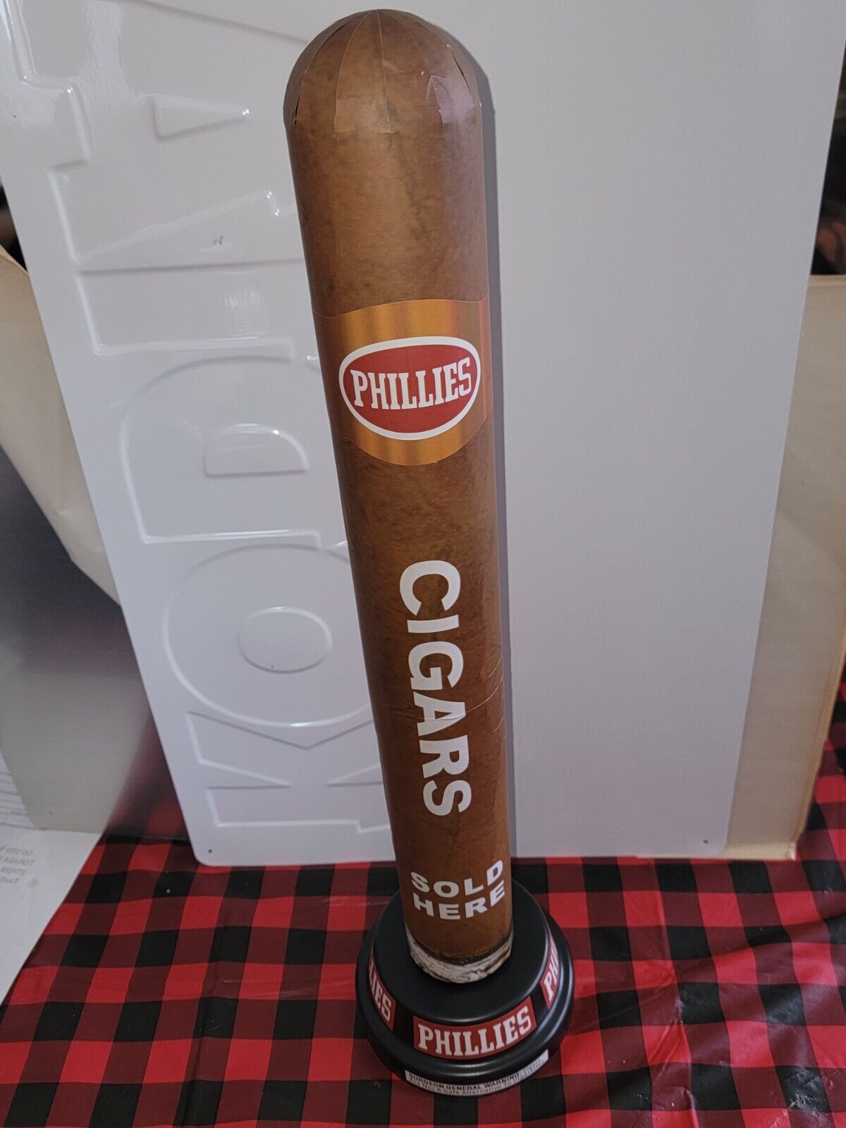 Phillies Cigars Sold Here Tobacco Store Countertop / Wall  Display Sign