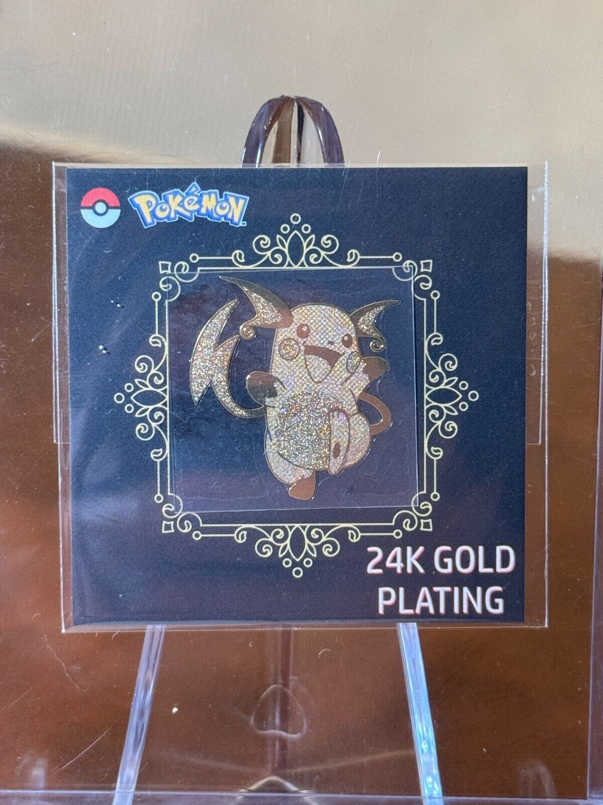 Raichu Pokémon 24k Gold Plated Sticker Gradeable Officially Licensed