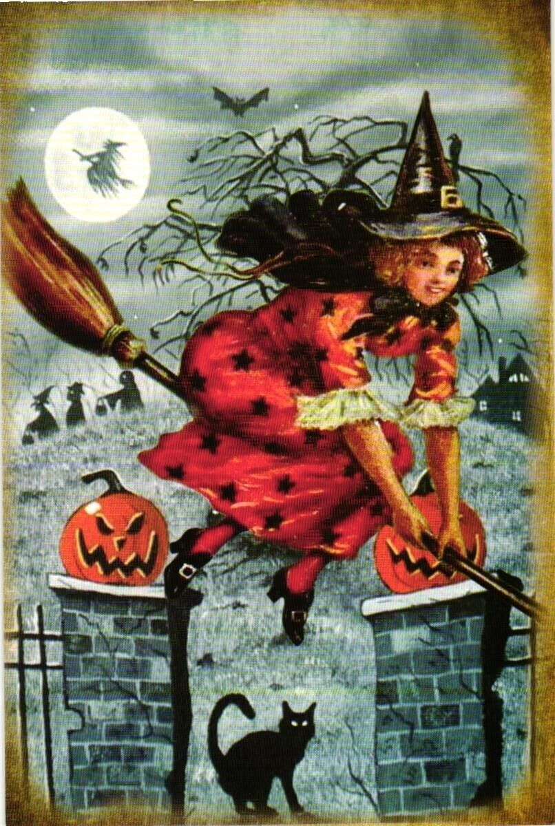 Continental Halloween Postcard