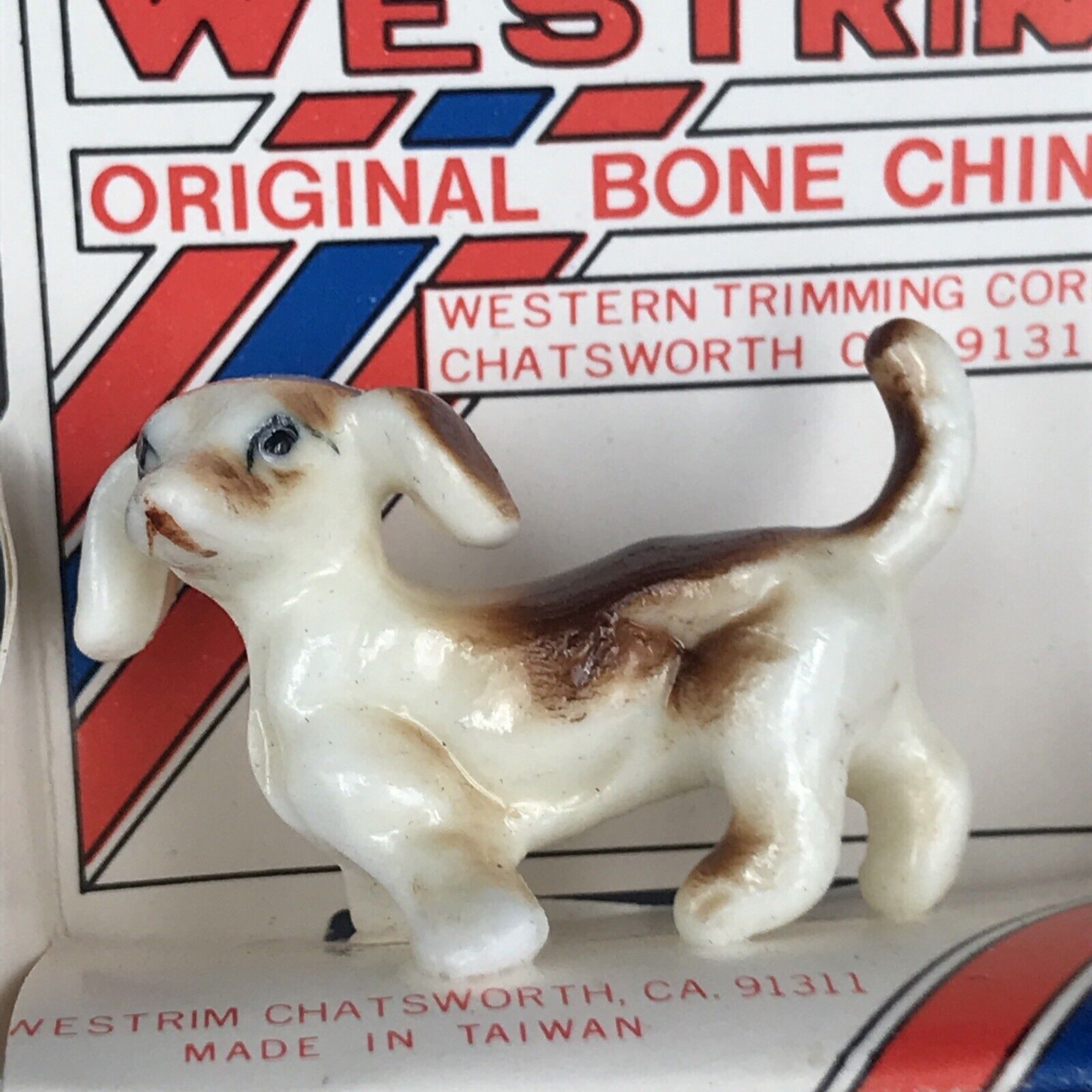 1980s Westrim Attentive Brown Dog Original Bone China Figurine New NOS 1\