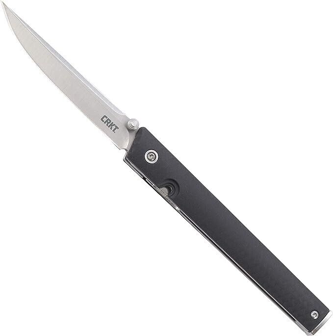 CRKT CEO EDC Folding Pocket Knife: Low Profile Gentleman's Knife Satin Blade
