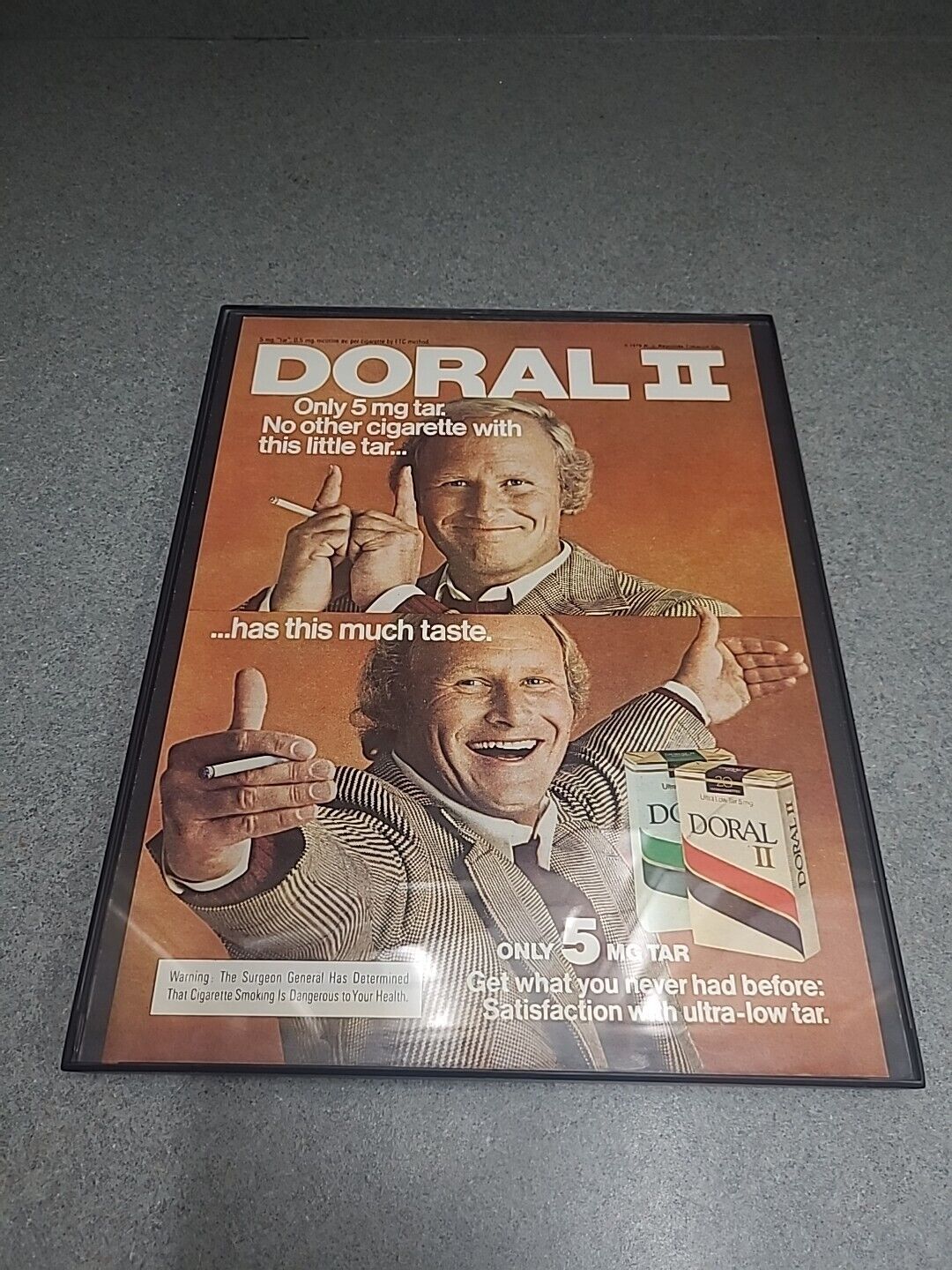 Doral II Cigarettes Framed Print Ad 1979 8.5x11 Wall Decor 