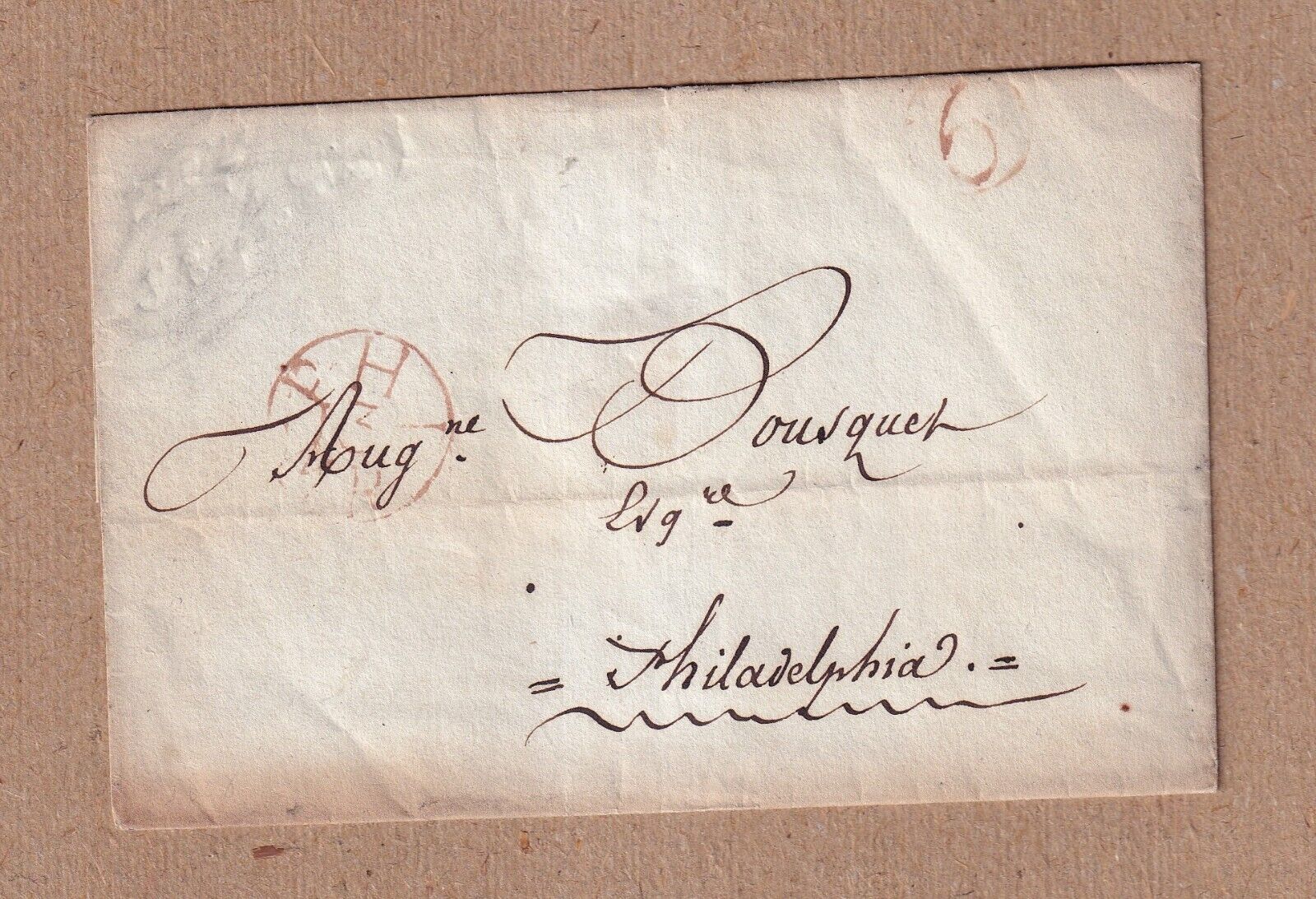 1808 St. Pierre Martinique to Philadelphia wrapper w/ \