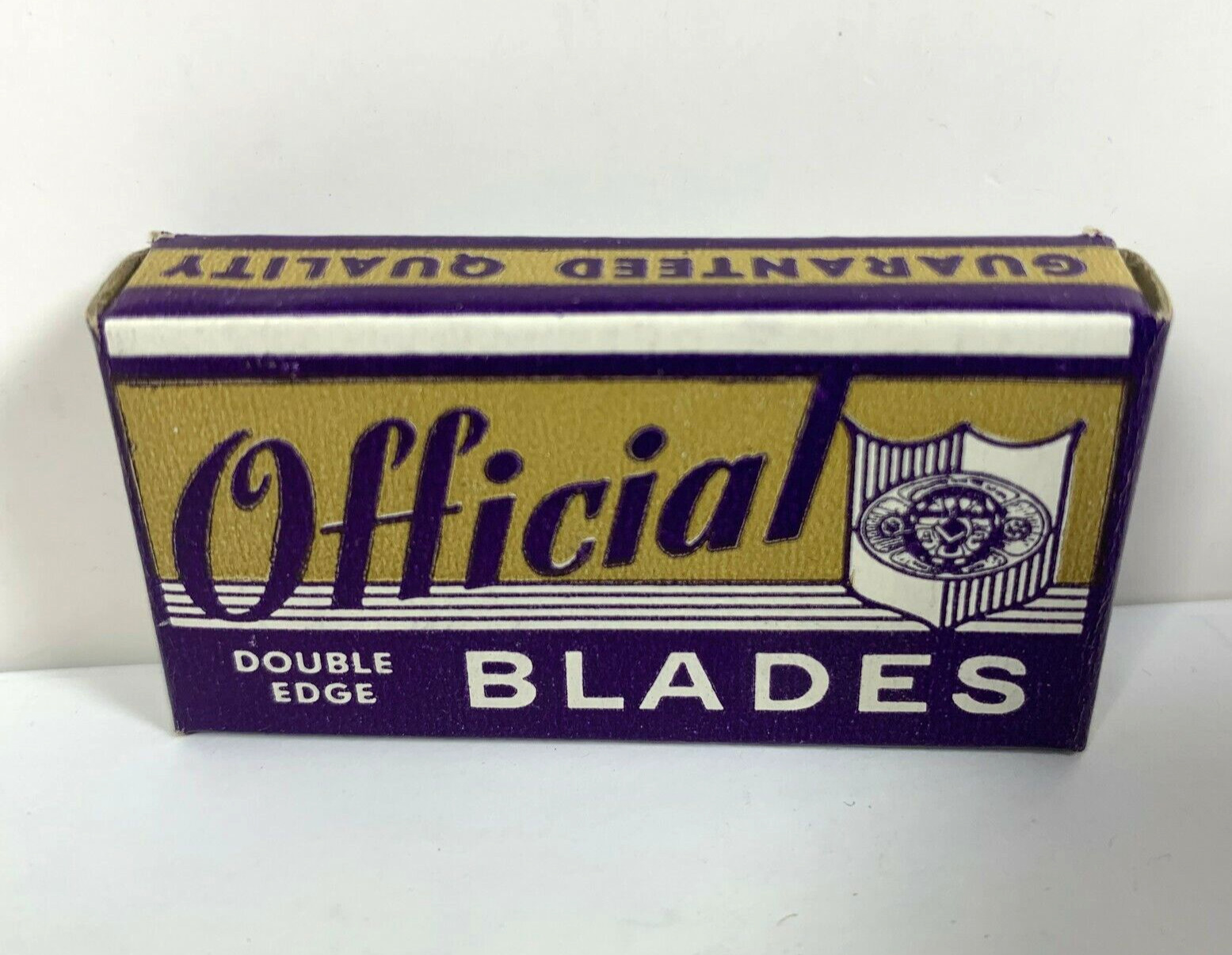 Official Vintage Razor Blade Box Shaving Double Edge Safety Razors 4 Blades USA
