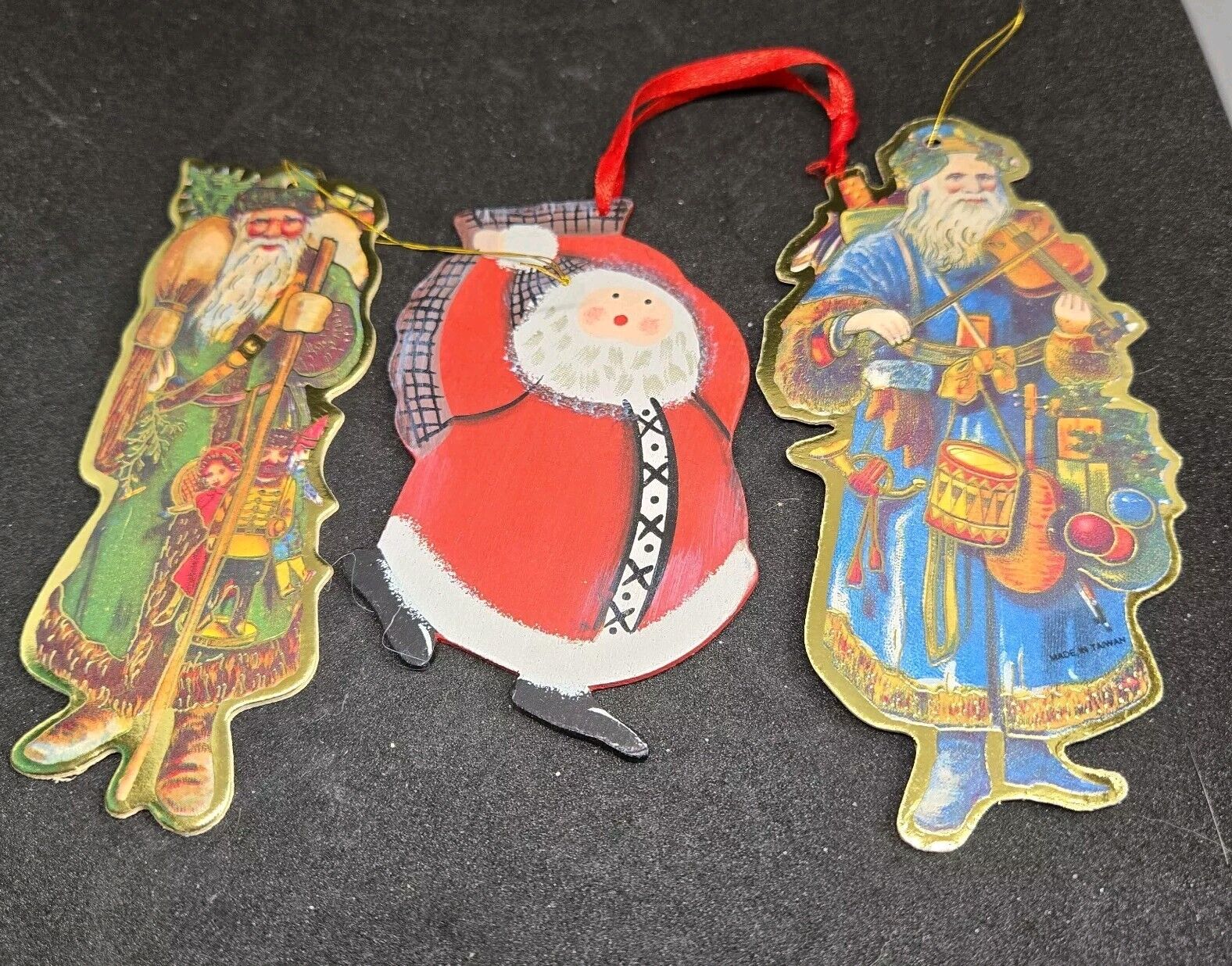 Vintage Old World Santa Claus Christmas Ornaments Bonus Fun Santa