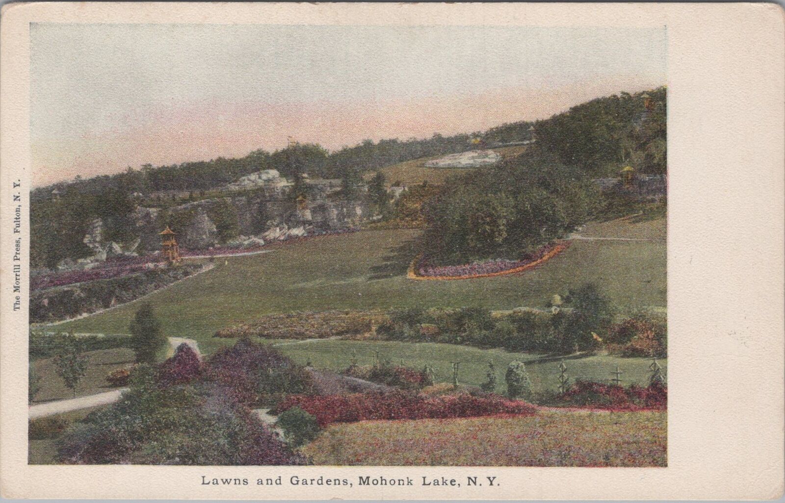 Lawns and Gardens, Mohonk Lake, New York Unposted Postcard