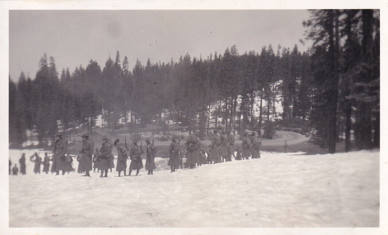 Pre-WWII Snapshot Photo 30th INFANTRY 3rd DIVISION YOSEMITE 1930s California 234
