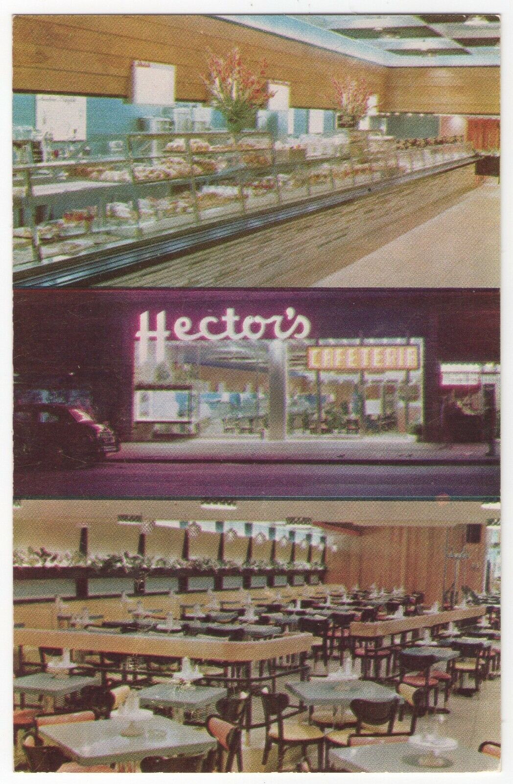 Hectors Self-Service Buffet Restaurant & Dining New York City NY Chrome Postcard