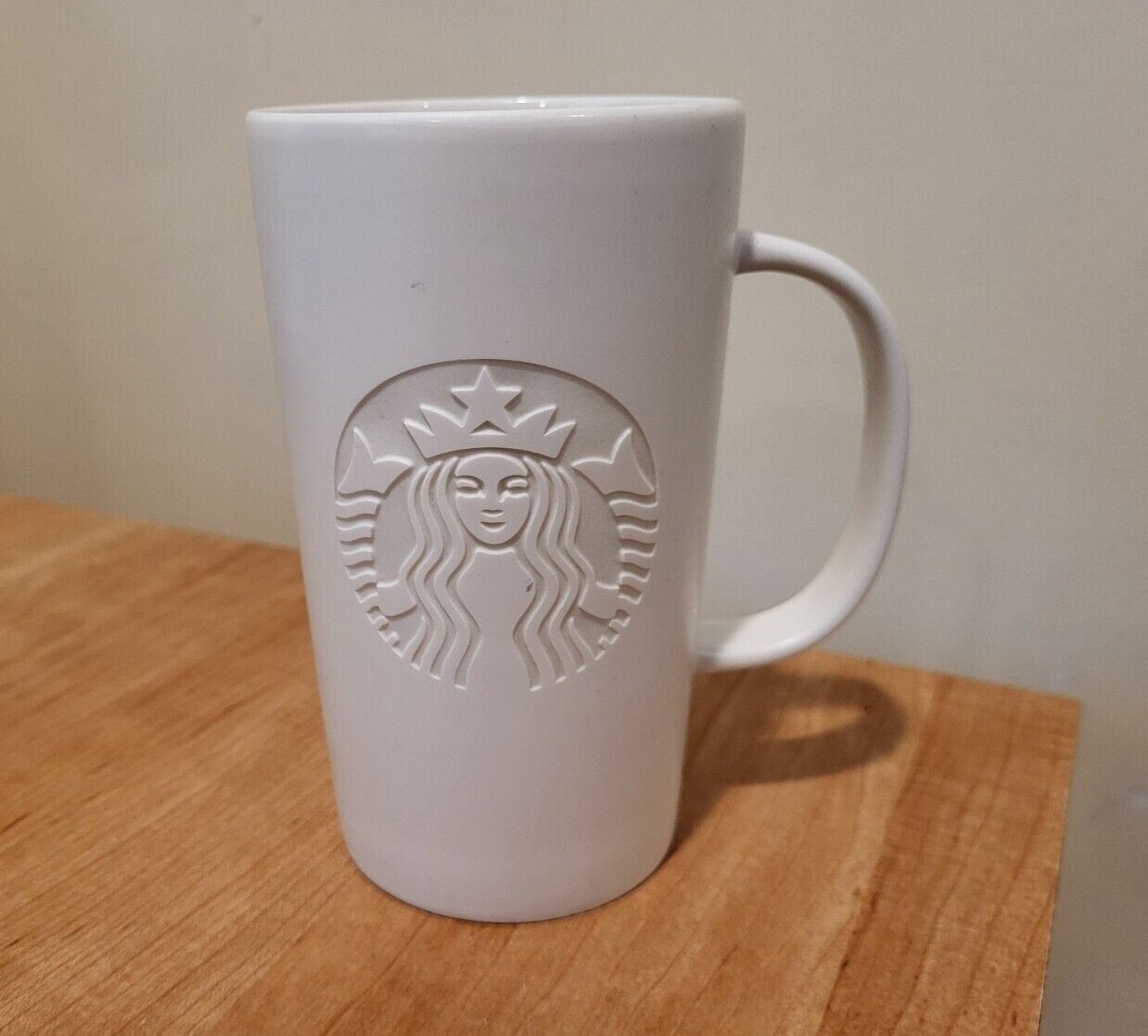 STARBUCKS  Tall  Coffee Mug  2014  EMBOSSED MERMAID  16 oz.