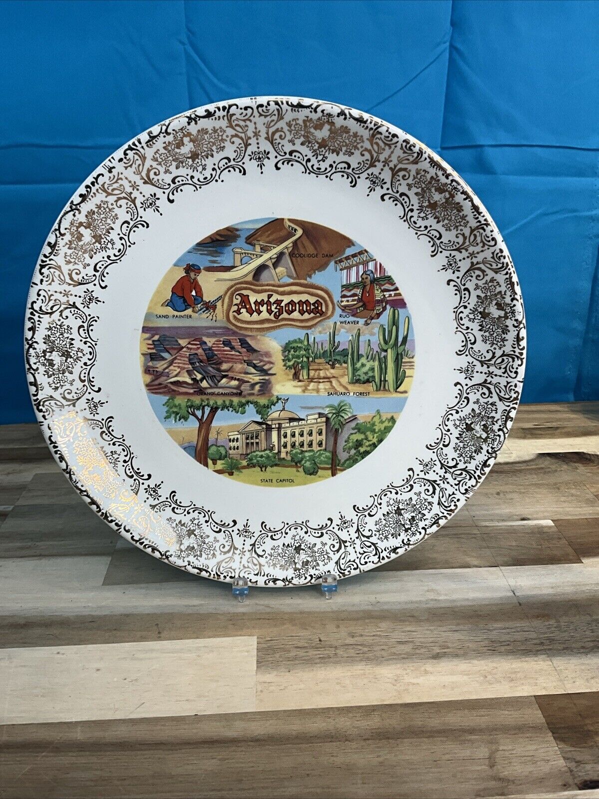 Arizona vintage souvenir plate 9”