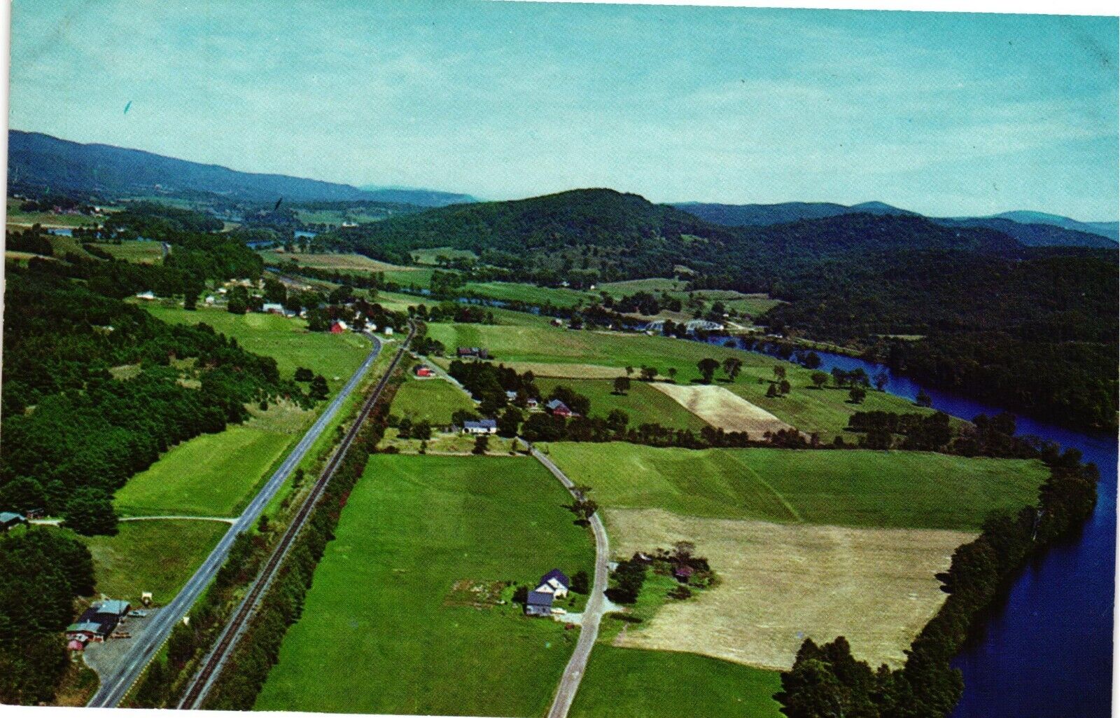 Aerial Landscape View East Thetford Vermont VT Unposted C1950 Vintage Postcard