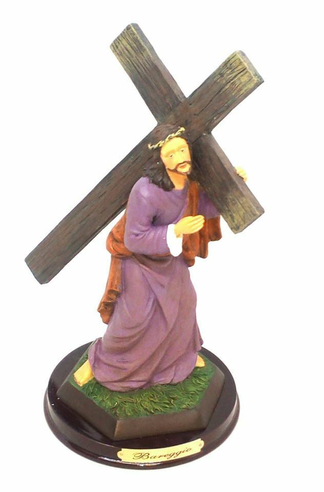 Authentic Bareggio Collection Jesus Carrying Cross Statue 9\
