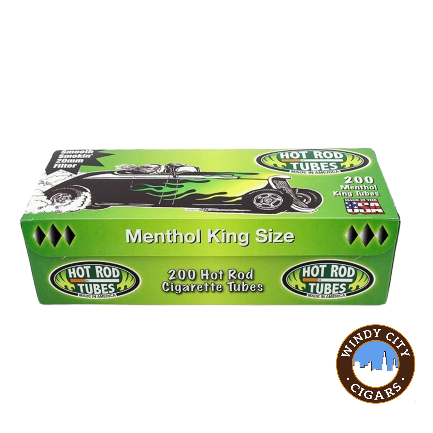 Hot Rod Menthol King Cigarette 200ct Tubes - 5 Boxes