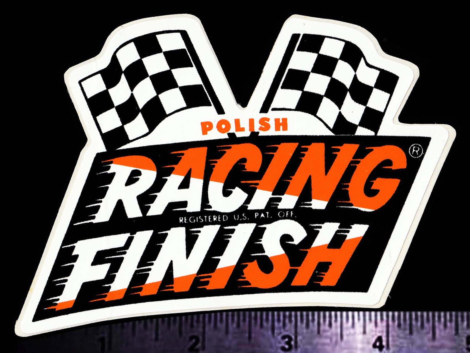 RACING FINISH Auto Polish - Detroit - Original Vintage 60’s 70\'s Decal/Sticker