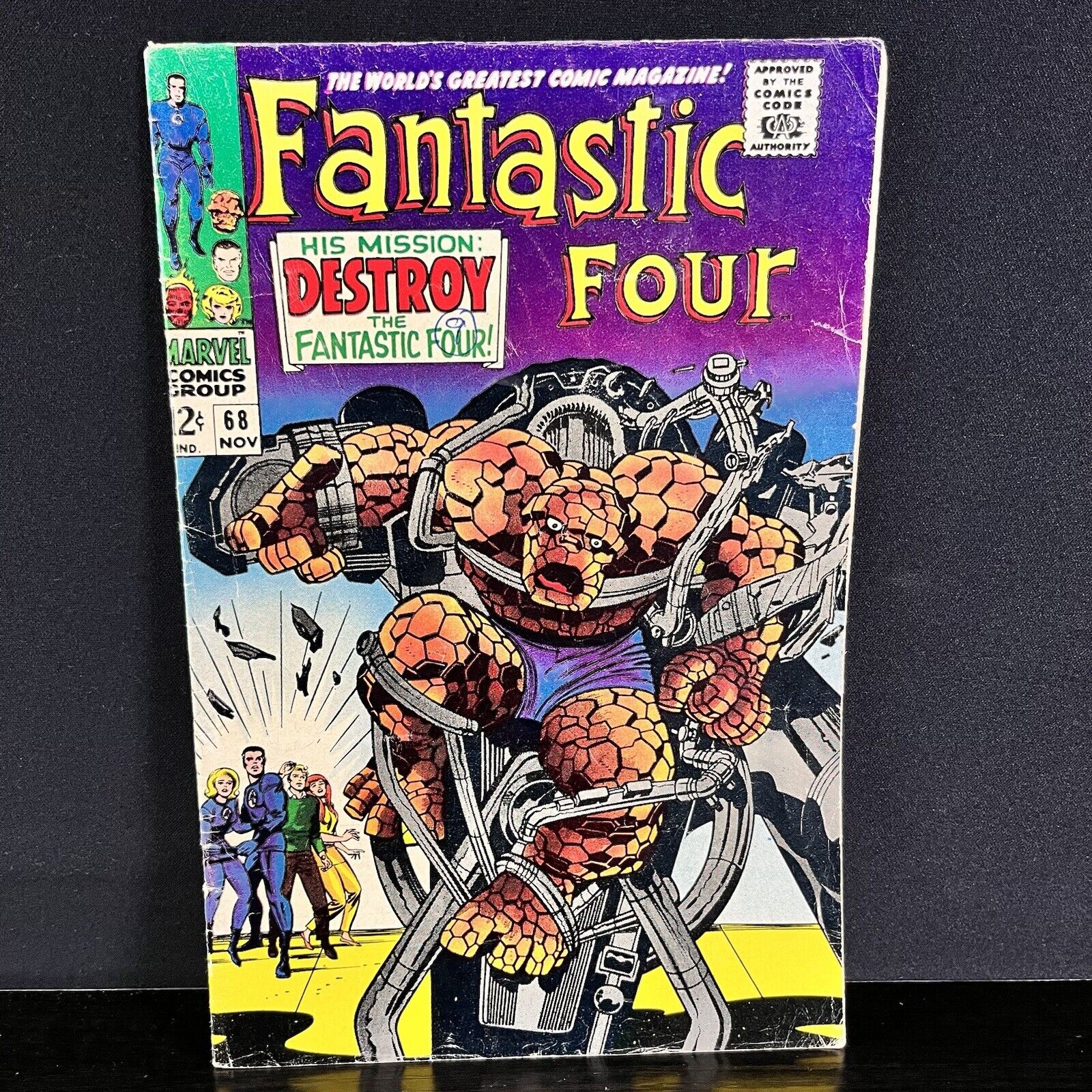 Fantastic Four #68 Nice Unrestored Silver Age Superhero Marvel Comic 1967 VGC