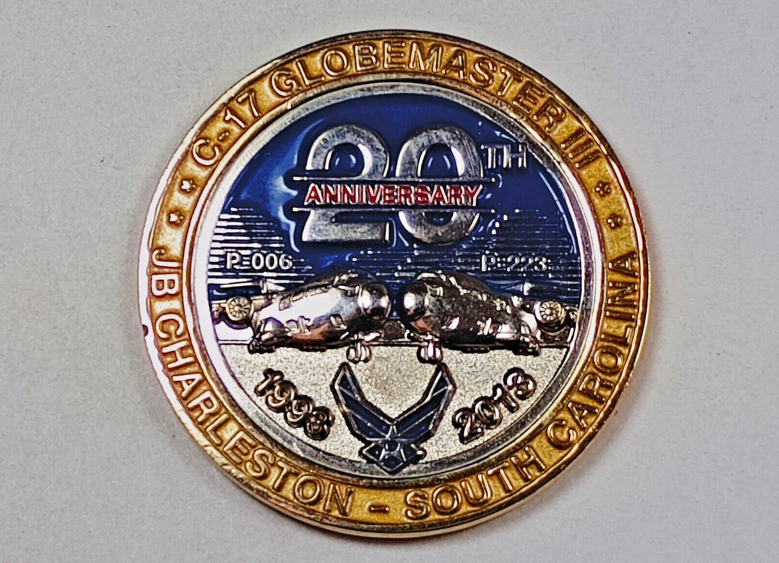 USAF- Boeing C-17 Globemaster III 20th Anniversary 1993-2013 Challenge Coin.