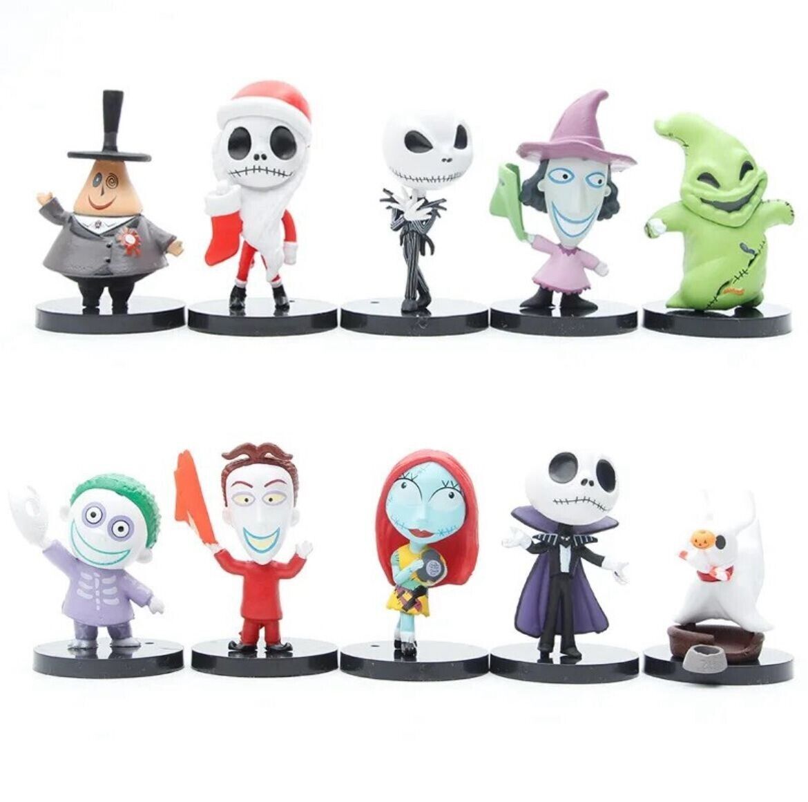 Party Supply 10Pcs/Set The Nightmare Before Christmas Jack Skellington Sally PVC
