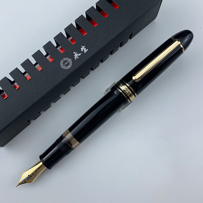630 Piston Filling Fountain Pen Resin Fine Nib&Golden Clip Writing Pen