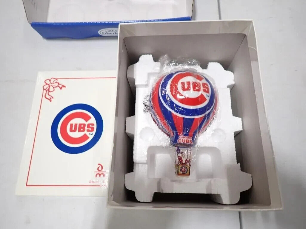 Danbury Mint Chicago Cubs Hot Air Balloon 2003 Victory Ornament in Original Box