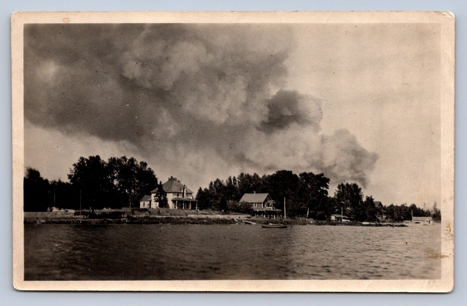J97/ Cedarville Michigan Non-Postcard Photograph Forest Fire Disaster c30s 418