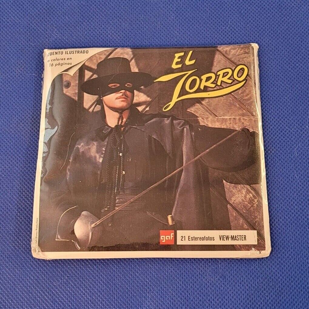 SEALED gaf Disney Sawyer\'s B469 S Disney\'s El Zorro view-master 3 Reels Packet