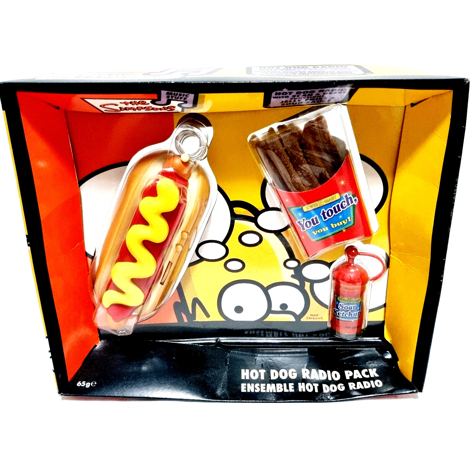 The Simpsons Hot Dog Radio Pack Matt Groening Jelly Fries and Sour Sauce Exp.