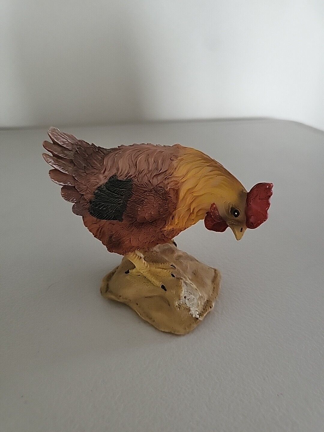 Chicken Feed Bag Figurine Ceramic Cottage Farmhouse Decor 