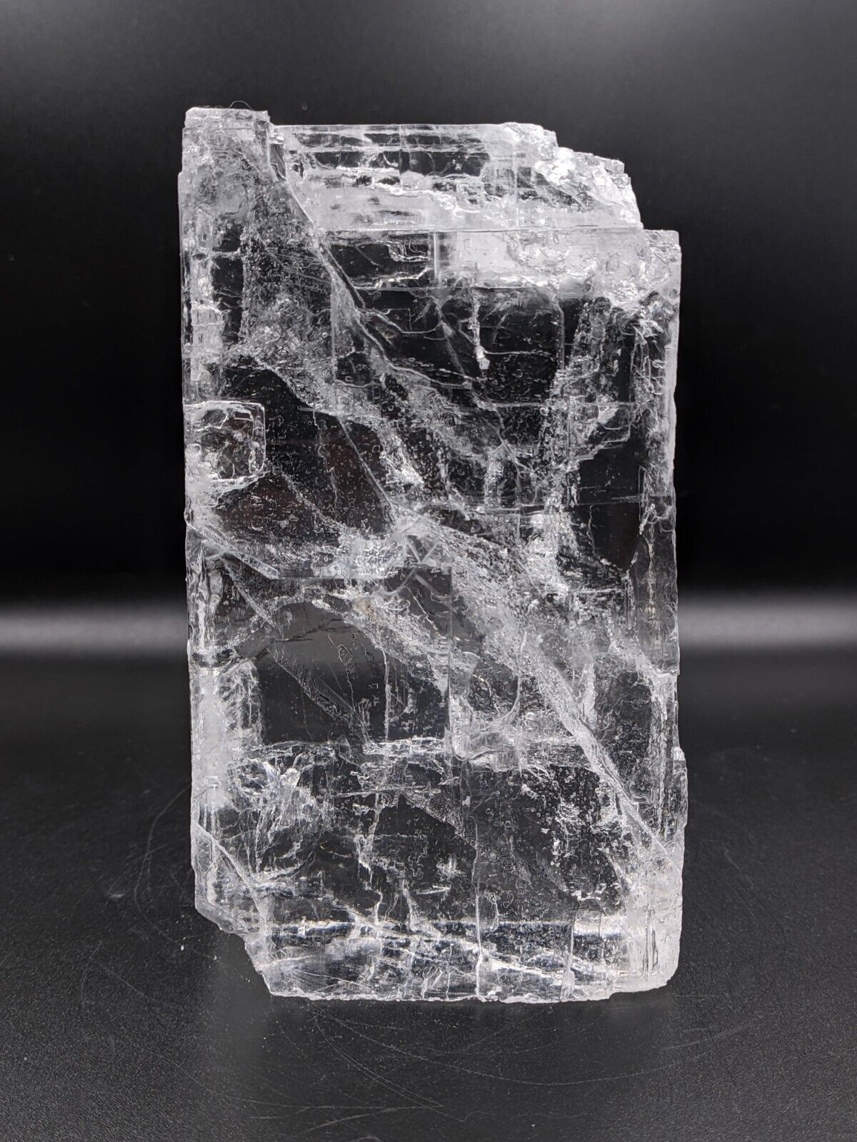 Halite crystal with water and ancient organisms inside,a very rare 1012 g