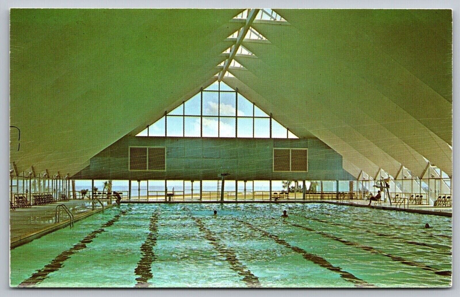 Jekyll Island Georgia Heated Indoor Swimming Pool Chrome UNP Postcard