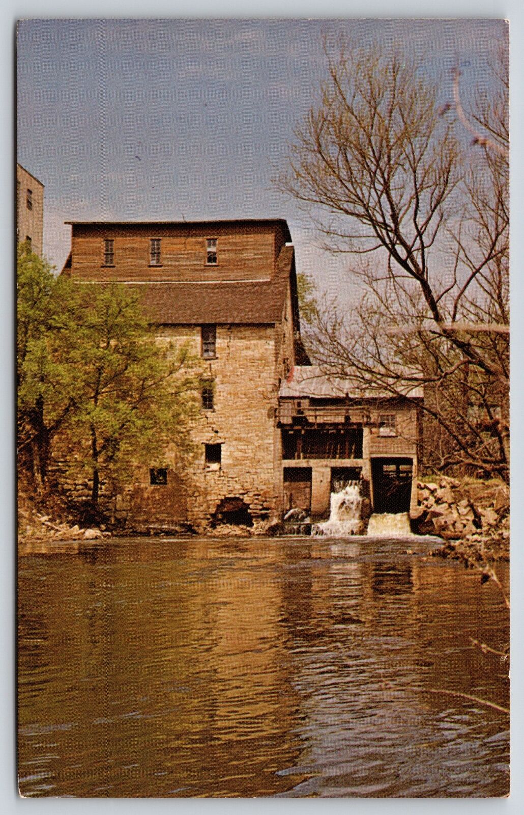 Sumner County Kansas~Old Oxford Water Power Mill~Vintage Postcard