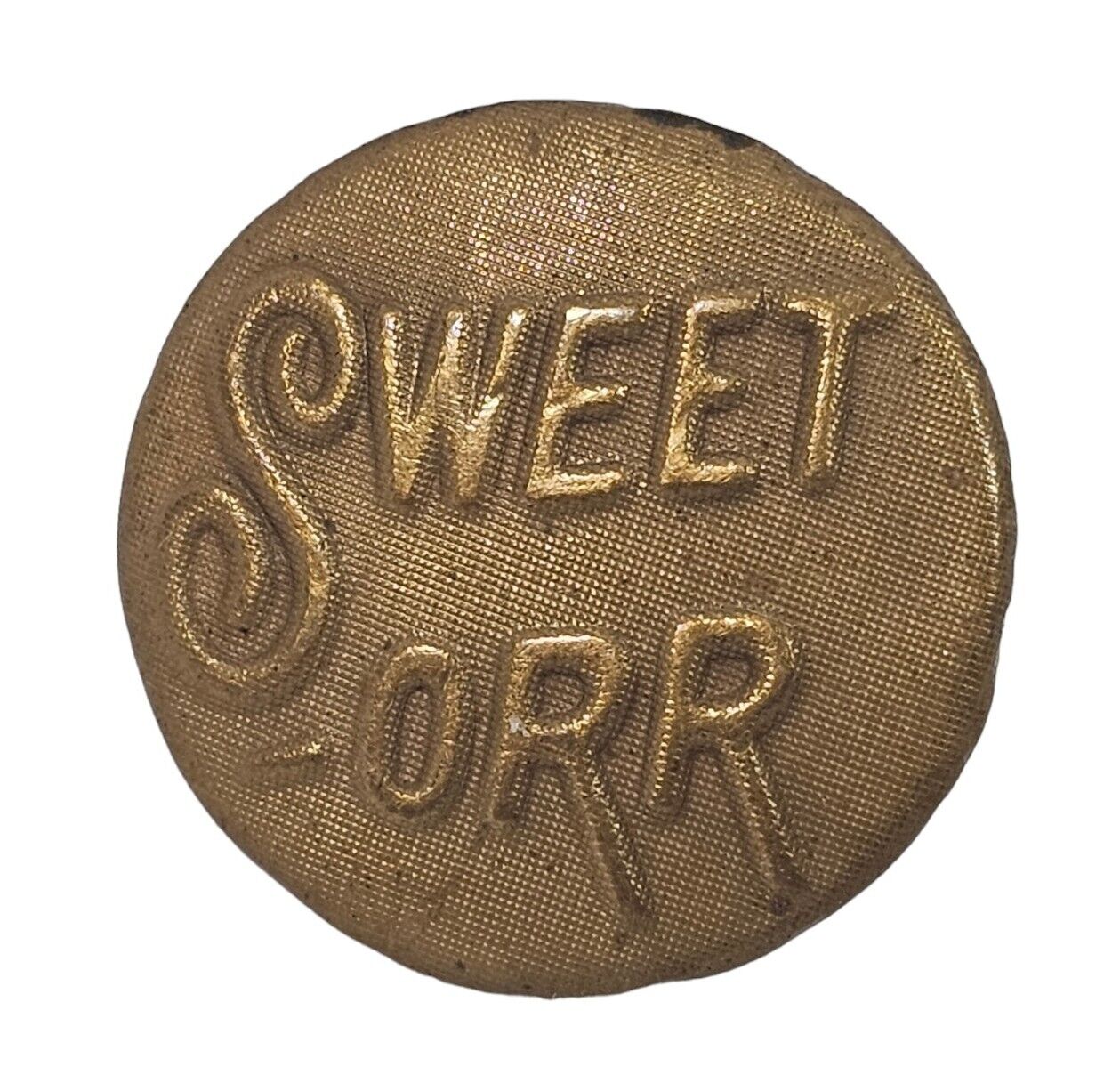 Vintage Sweet Orr Work Clothes Button Brass w/ Wobble Shanks 13/16”