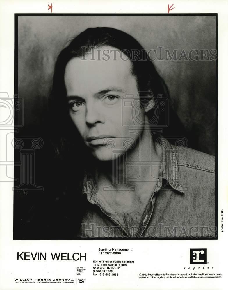 1992 Press Photo Kevin Welch, country singer, songwriter and musician.