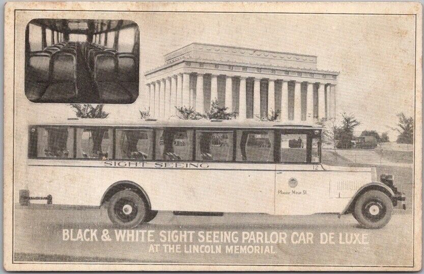 c1930s Washington DC Bus Postcard \