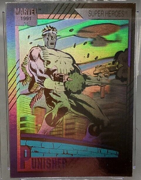 1991 Marvel Universe Series 2  Punisher Hologram H-3 Insert Rare Card Mint 