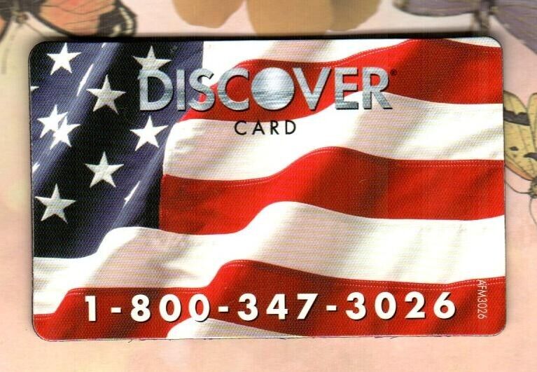 DISCOVER CARD American Flag Promotional Refrigerator Magnet Card V1
